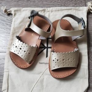 Freshly Picked Platinum Laguna Sandal size 4